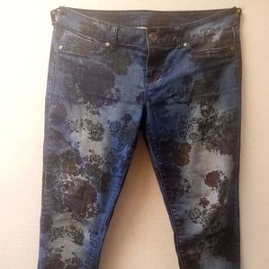 Maurice's tattooed flower jeans